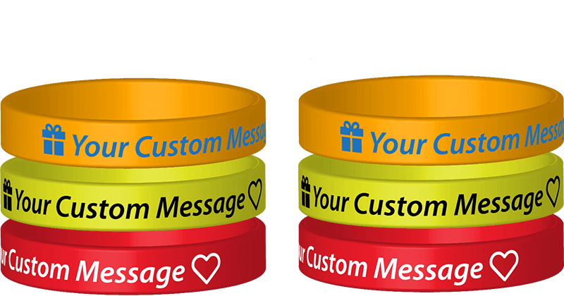 Custom Printed Silicone Wristbands - UK - Fast Delivery